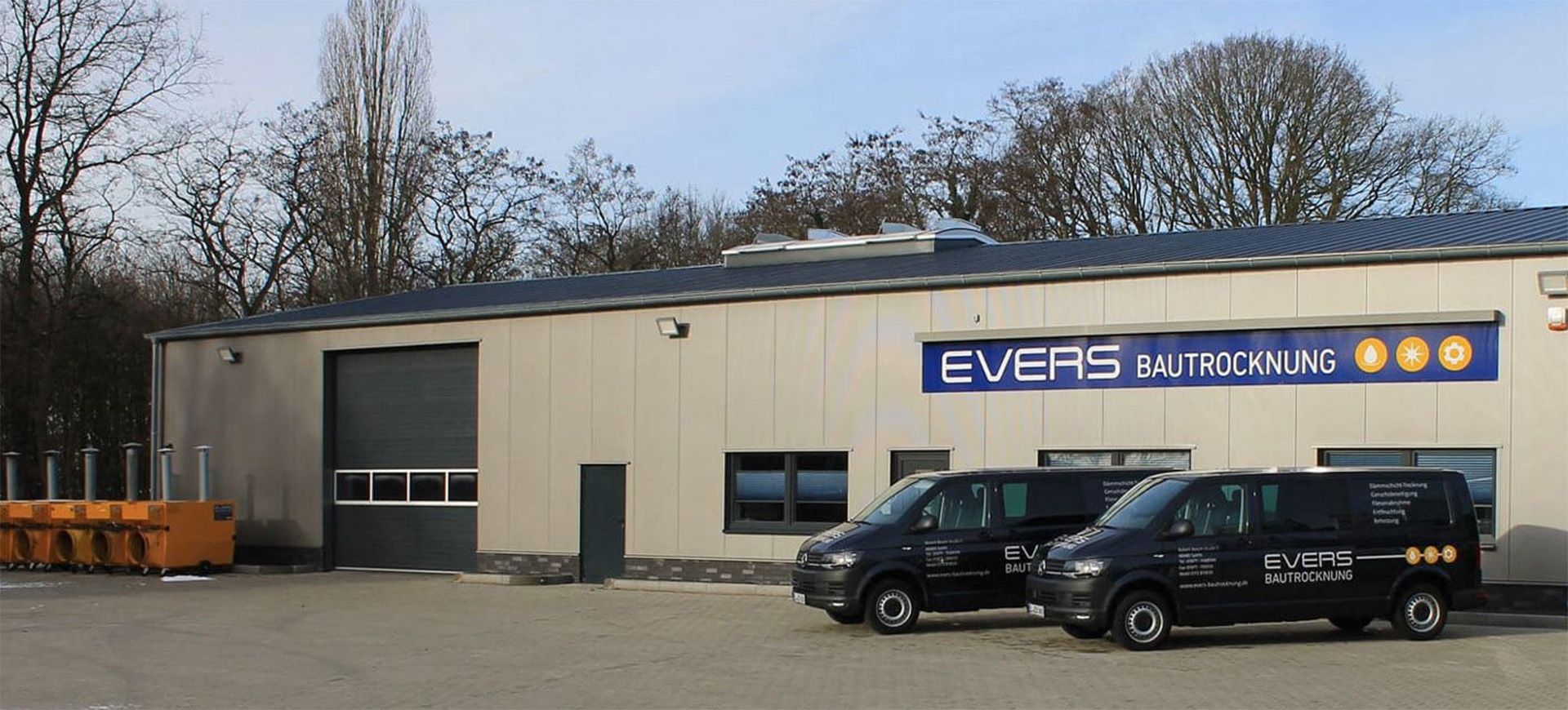 Firmengebäude der Evers Bautrocknung im Raum Spelle, Emsland, Osnabrücker Land, Münsterland und Ruhrgebiet